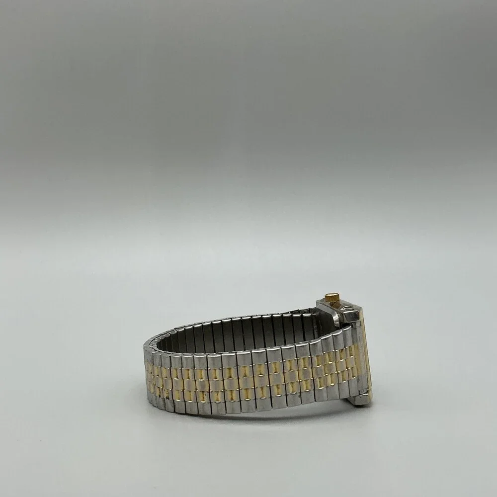 Gruen Precision Womens Watch 28mm White Dial Two Tone Bracelet Date New Battery